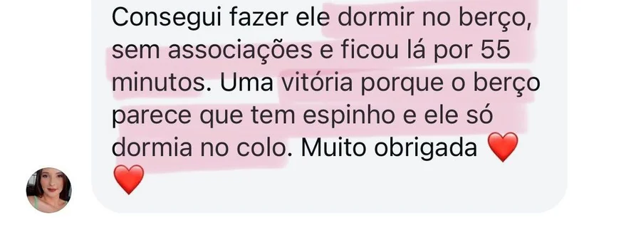 Print de mensagem de uma mãe