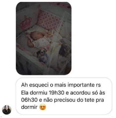 Print de mensagem de uma mãe